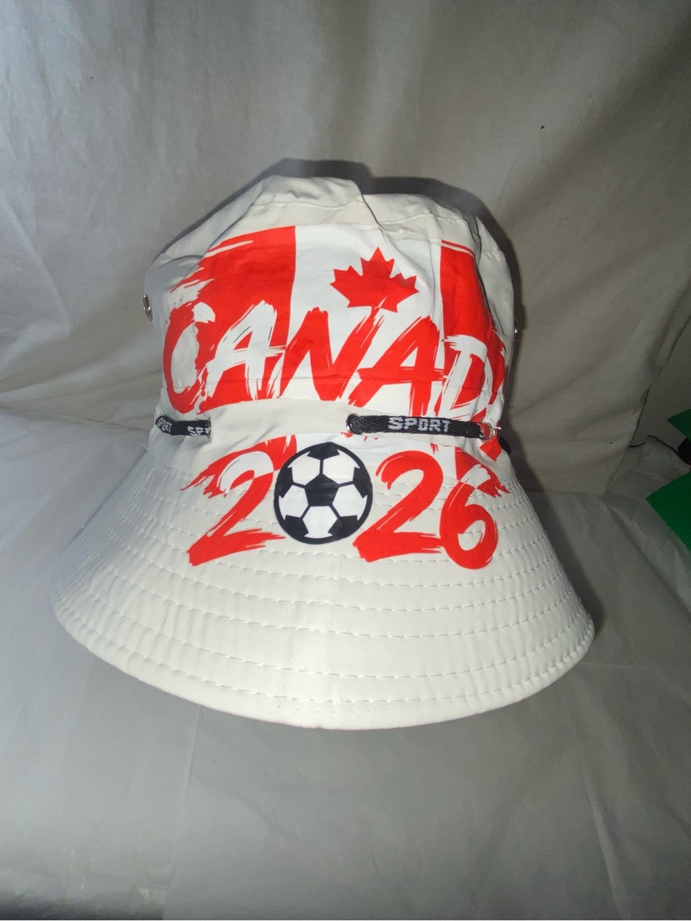 Canada 2026 Soccer Bucket Hat - White & Red